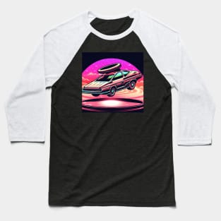 Retro Futuristic Car Baseball T-Shirt